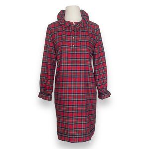 Vineyard Vines Girls' Red Flannel Tartan Plaid Nightgown Dress Size XL Christmas